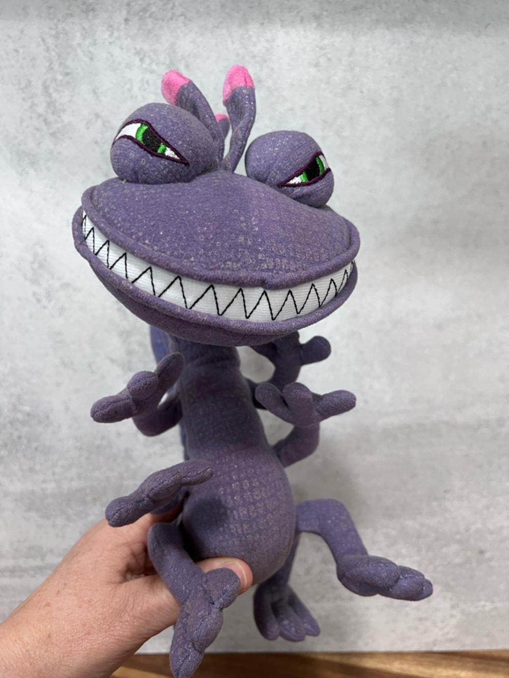 Disney Store Monsters Inc Randall Boggs Stamped Plush 12" Purple Lizard - Picture 7 of 9